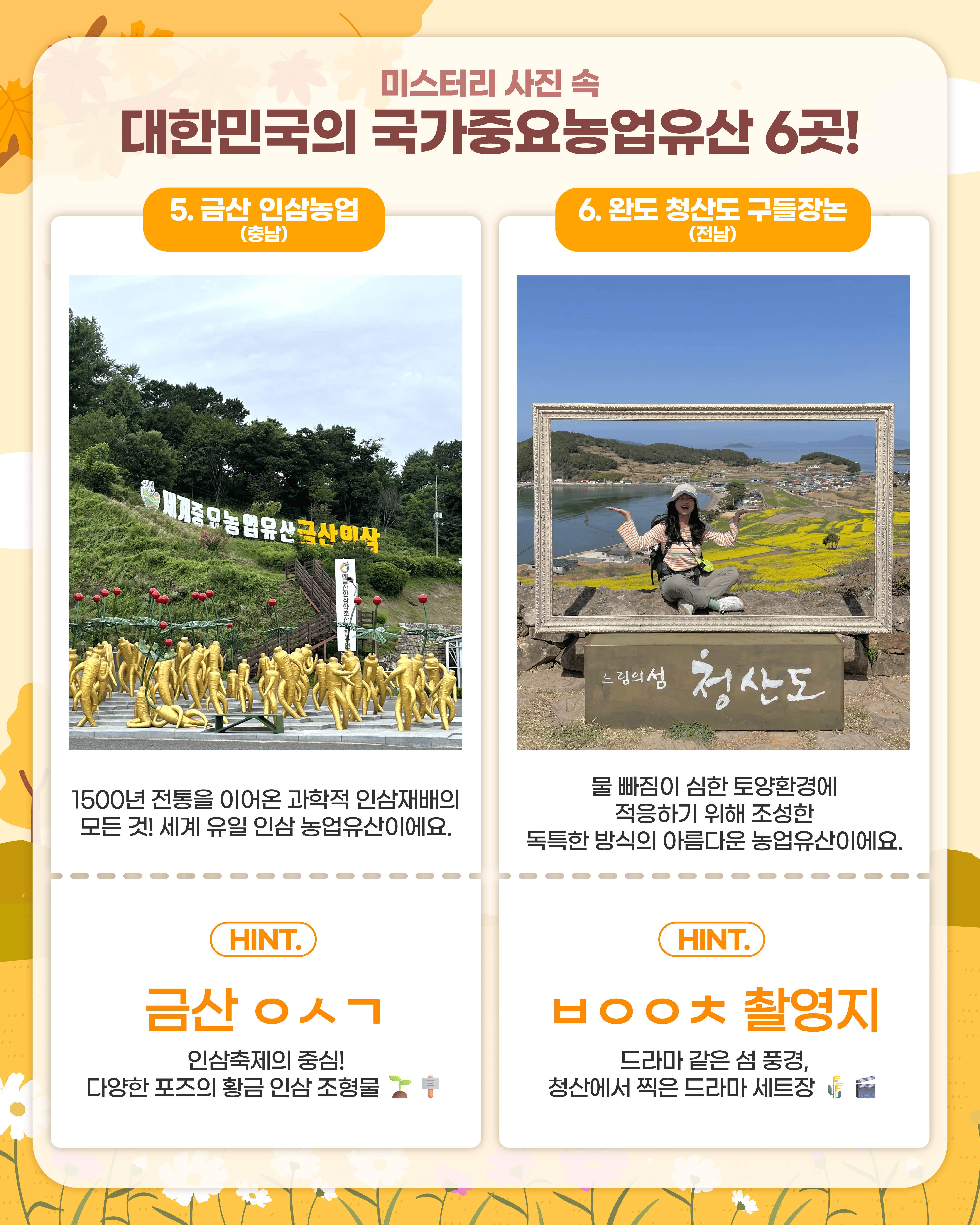 🎉 2025 국가중요농업유산 미스터리 인증샷 챌린지 🎉